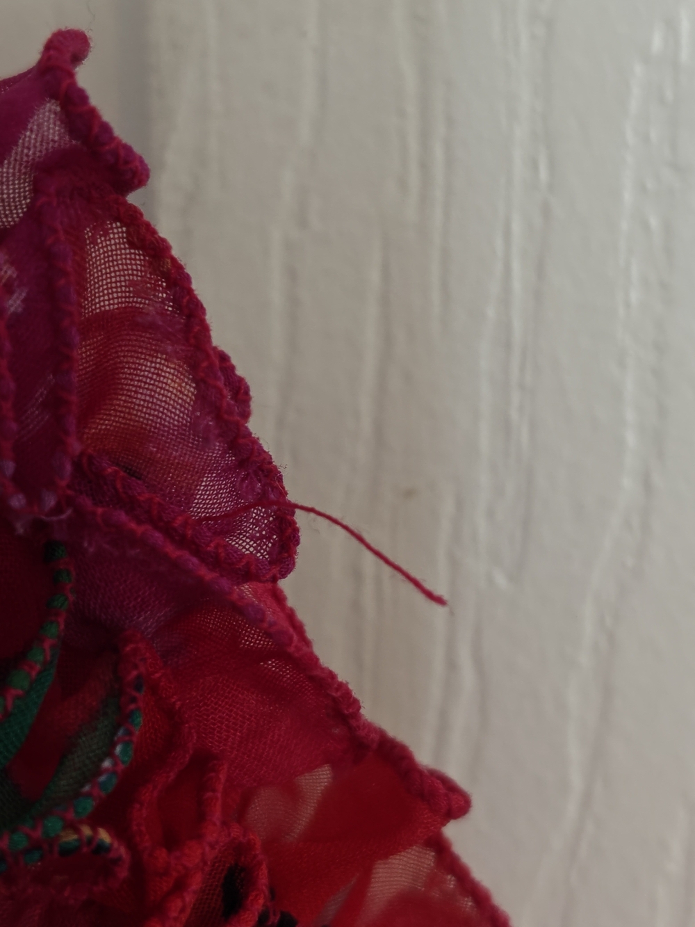 Vintage La SENZA Y2K Hot Pink  Floral Ruffled Sheer Mesh Babydoll Chemise Size M - Picture 9 of 14